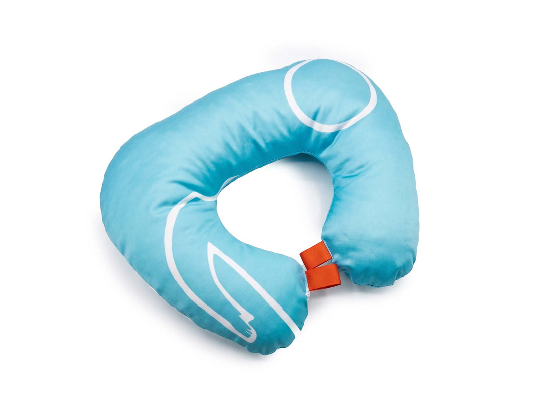 eco travel pillow publicity fabrics blue