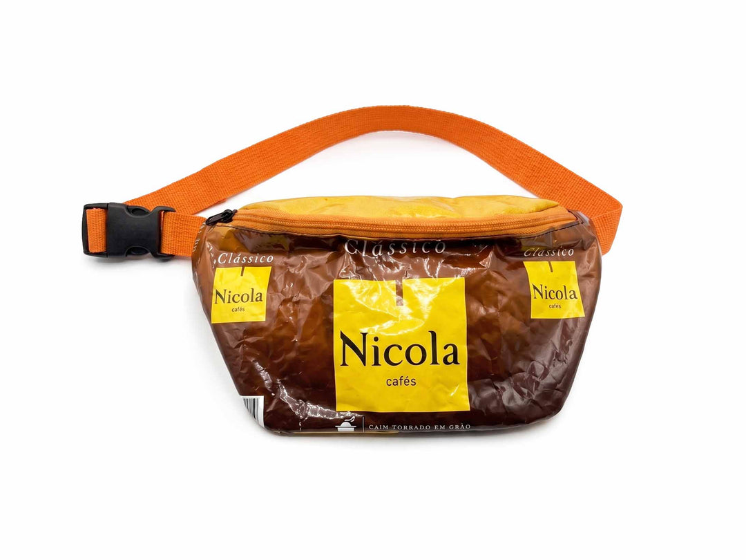 waist bag essentials coffee package yellow & brown