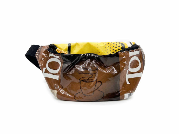 waist bag essentials coffee package brown & yellow