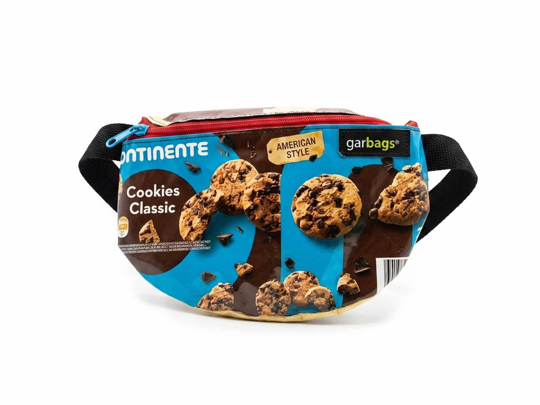 waist bag essentials cookies package blue & brown