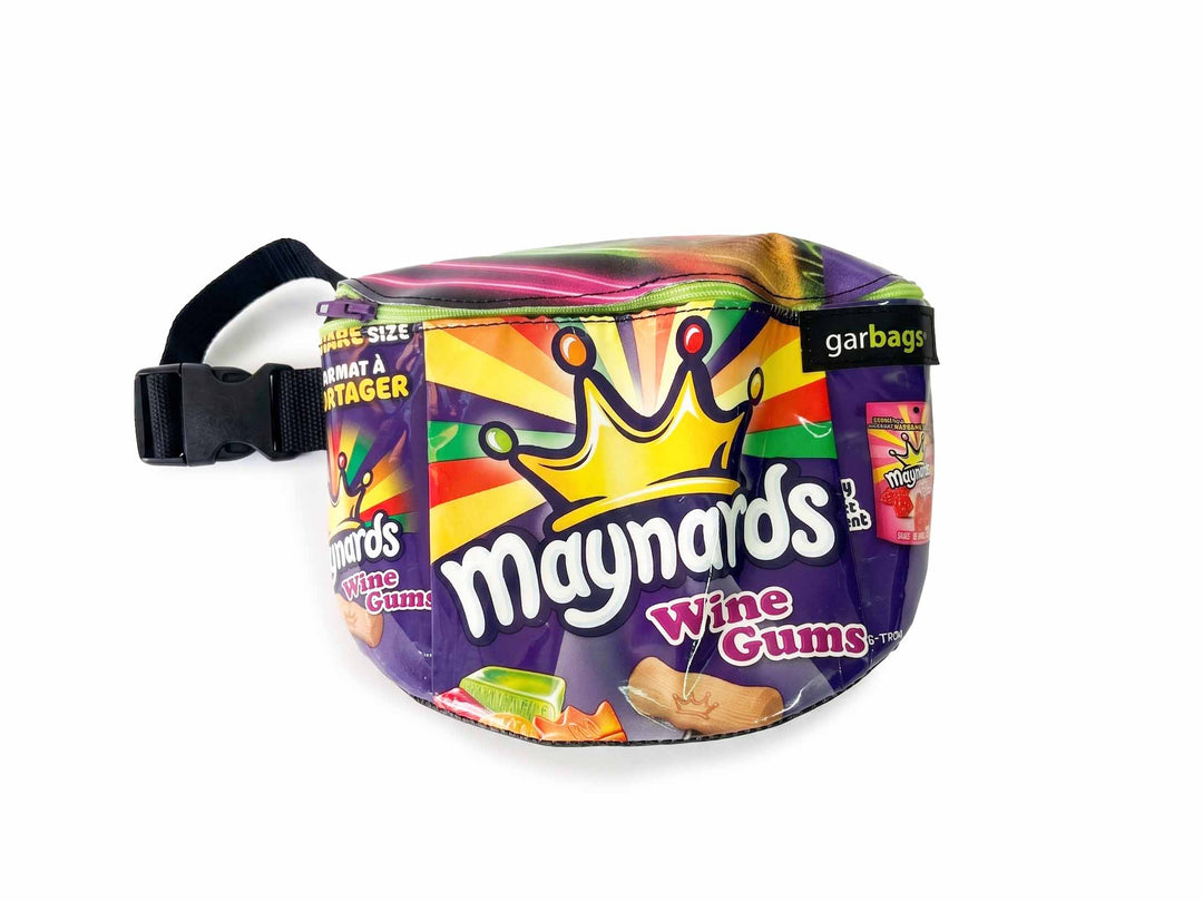 waist bag essentials snacks package purple & yellow