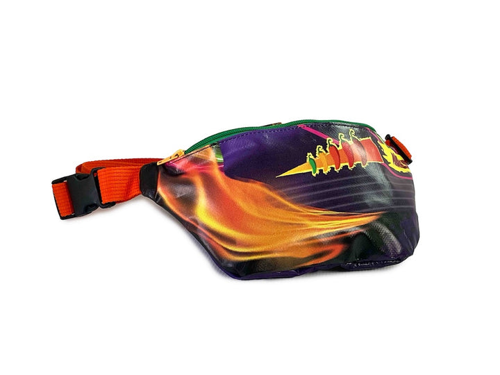 waist bag essentials publicity banner purple & orange