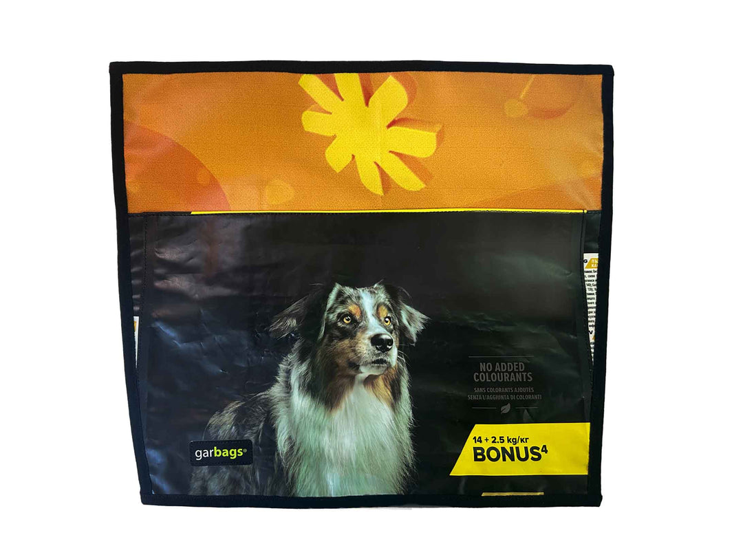 extraflap XL dog food packages black & yellow