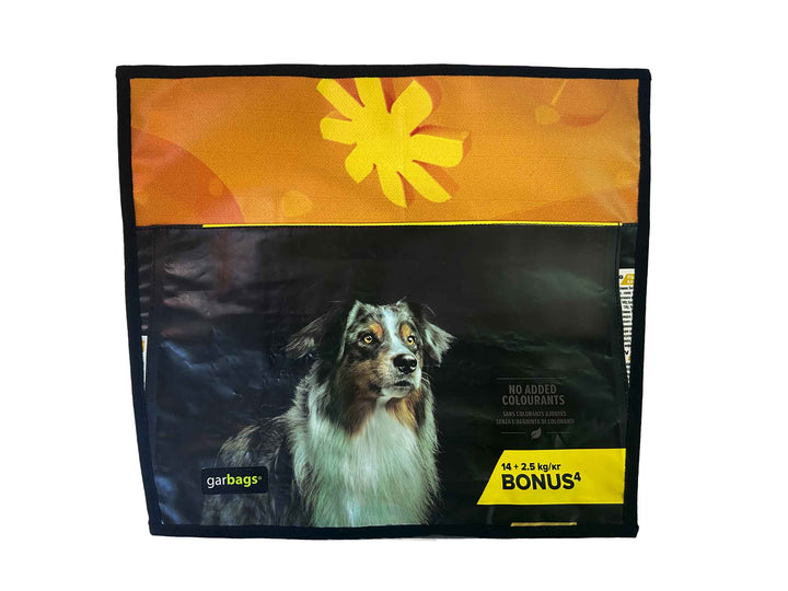 extraflap XL dog food packages black & yellow