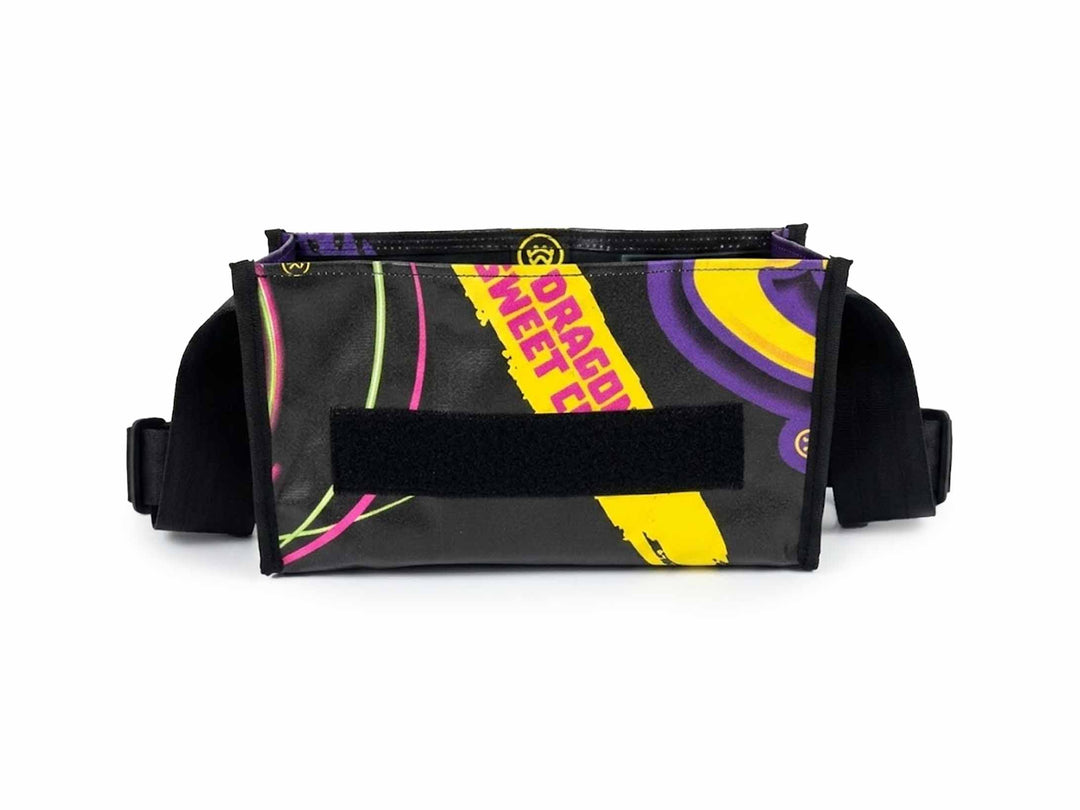 messenger bag / bike handlebar base black & yellow