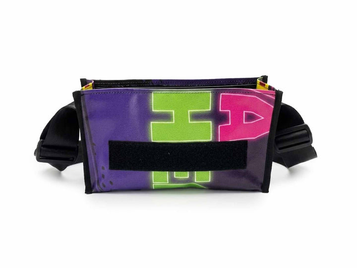 messenger bag / bike handlebar base XS purple, pink & green