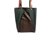 shopping bag umbrella black & brown