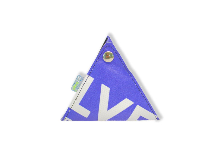 triangle purse publicity banner purple