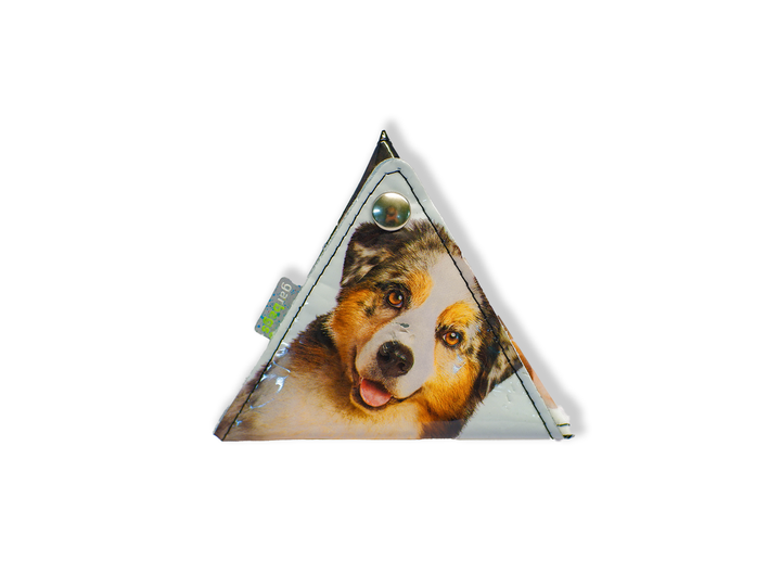 triangle purse dog food package black & white