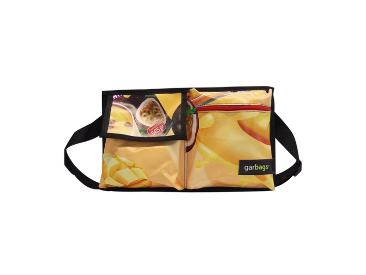 waist bag publicity banner tropical yellow passion fruit
