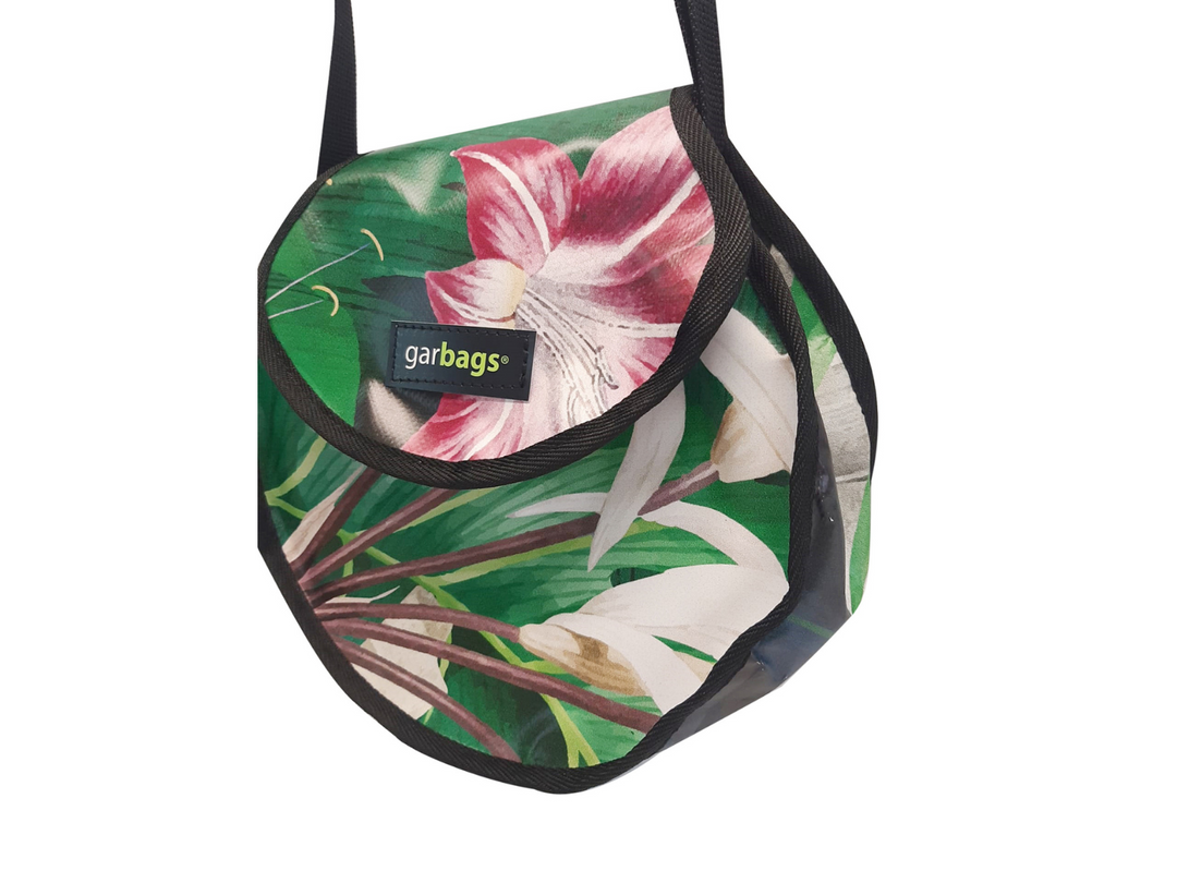 espresso bag publicity banner tropical flowers
