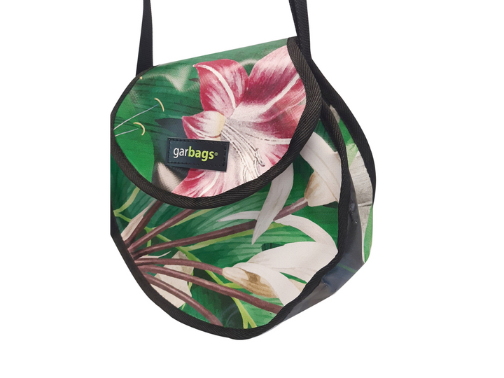 espresso bag publicity banner tropical flowers