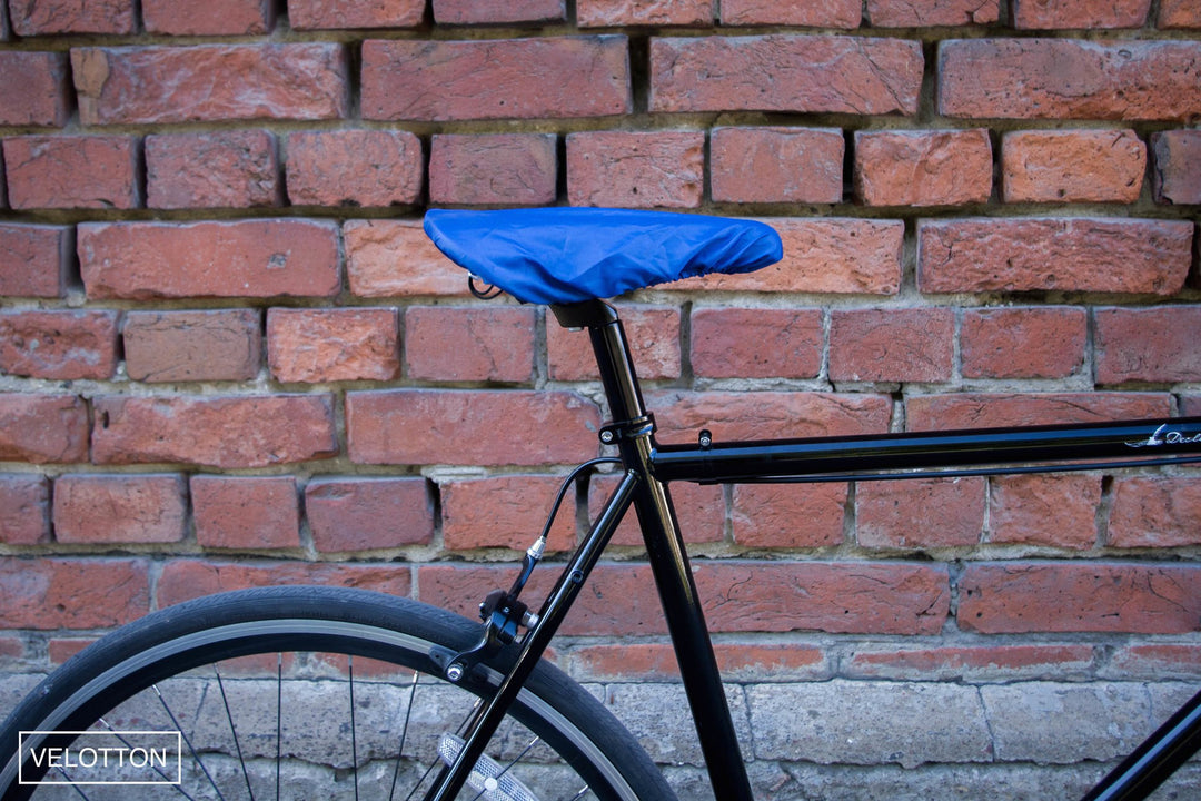 saddle cover umbrella shiny blue