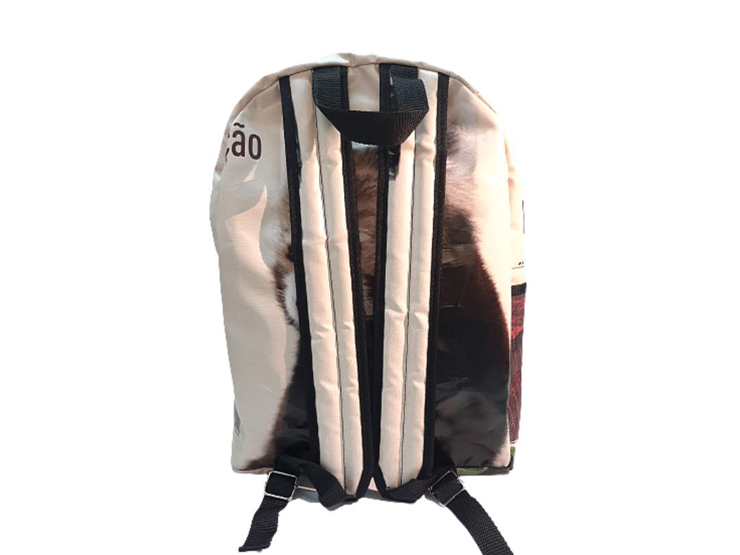 backpack school publicity banner & dog food package rottweiler beige