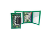 document holder snack package green mint