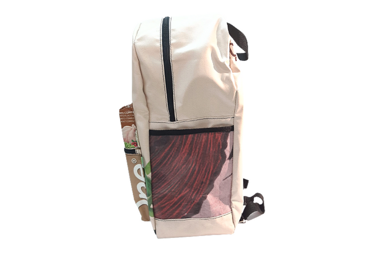 backpack school publicity banner & dog food package rottweiler beige