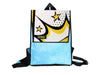 backpack publicity banner yellow stars & blue