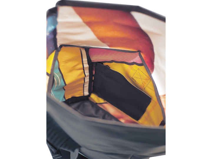 backpack urban publicity banner black