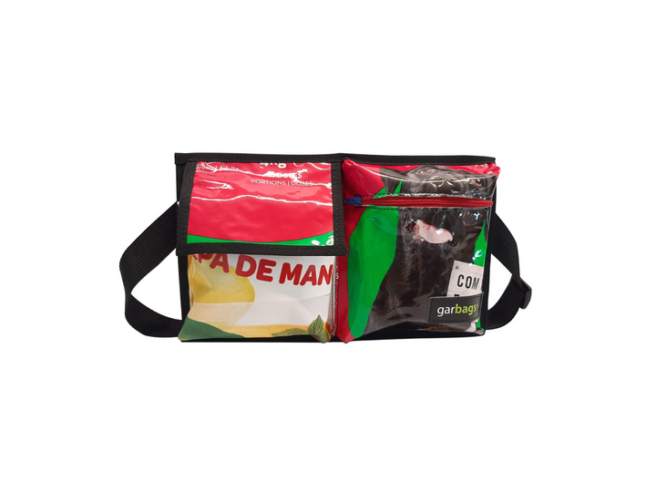 waist bag dog food package hot pink & green