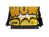 messenger bag XL pub banner black yellow & white letters