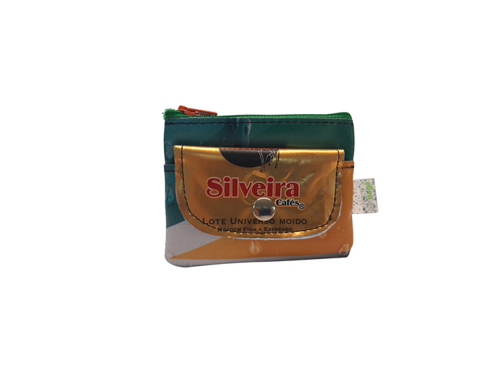 pop purse coffee tropical & gold