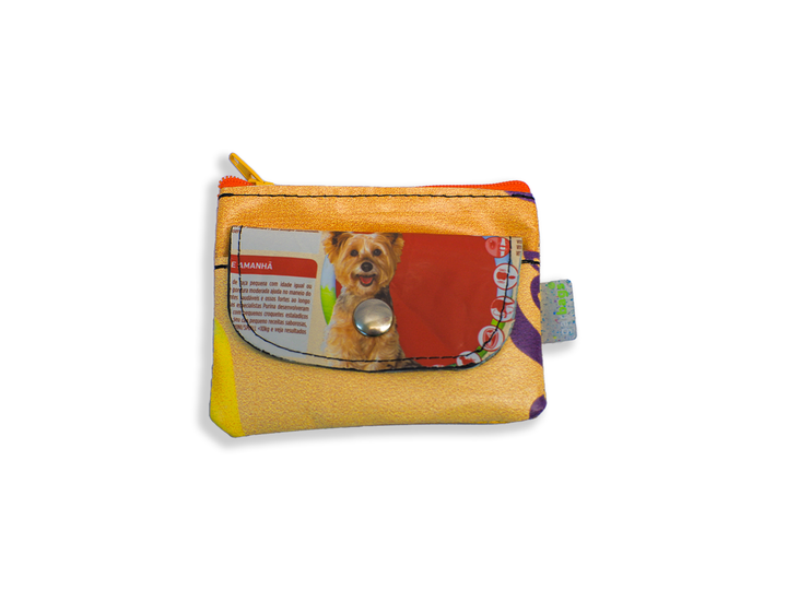 pop purse dog food package orange terrier
