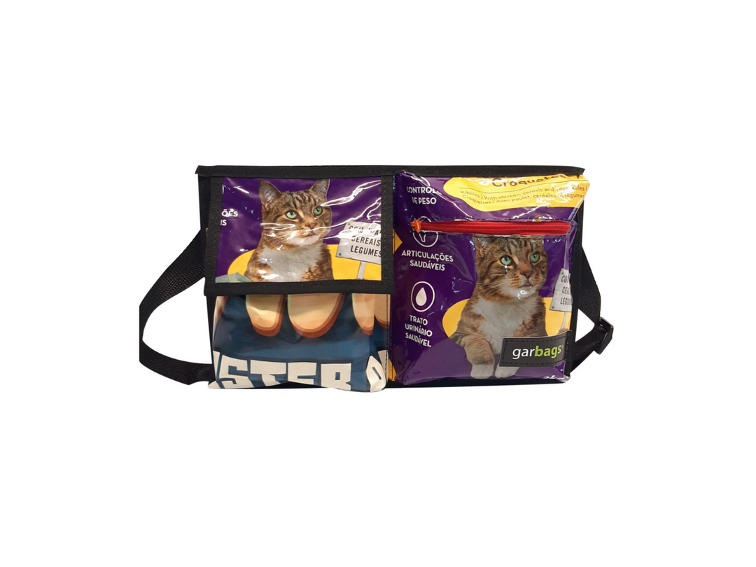 waist bag cat food package purple