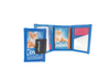document holder cat food package blue & pink