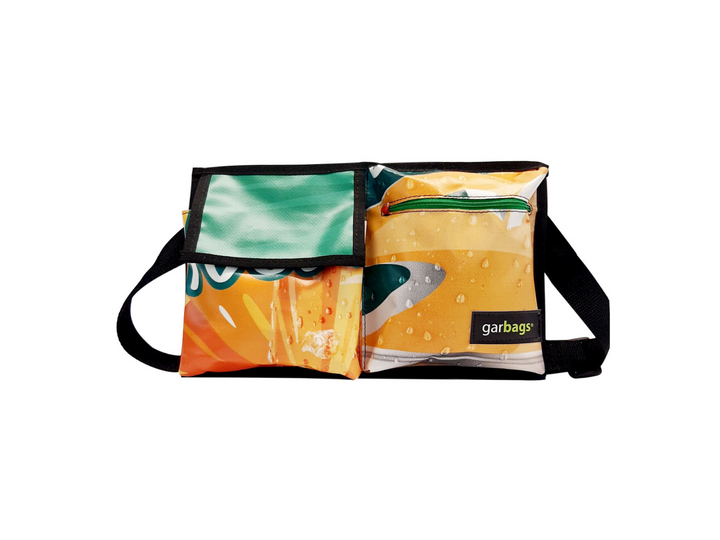 waist bag publicity banner tropical yellow & green