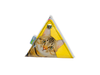 triangle purse cat food package yellow