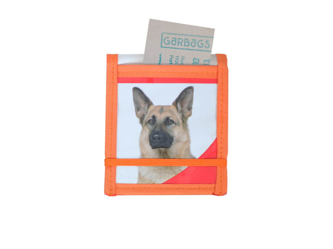 notebook A7 dog food package orange