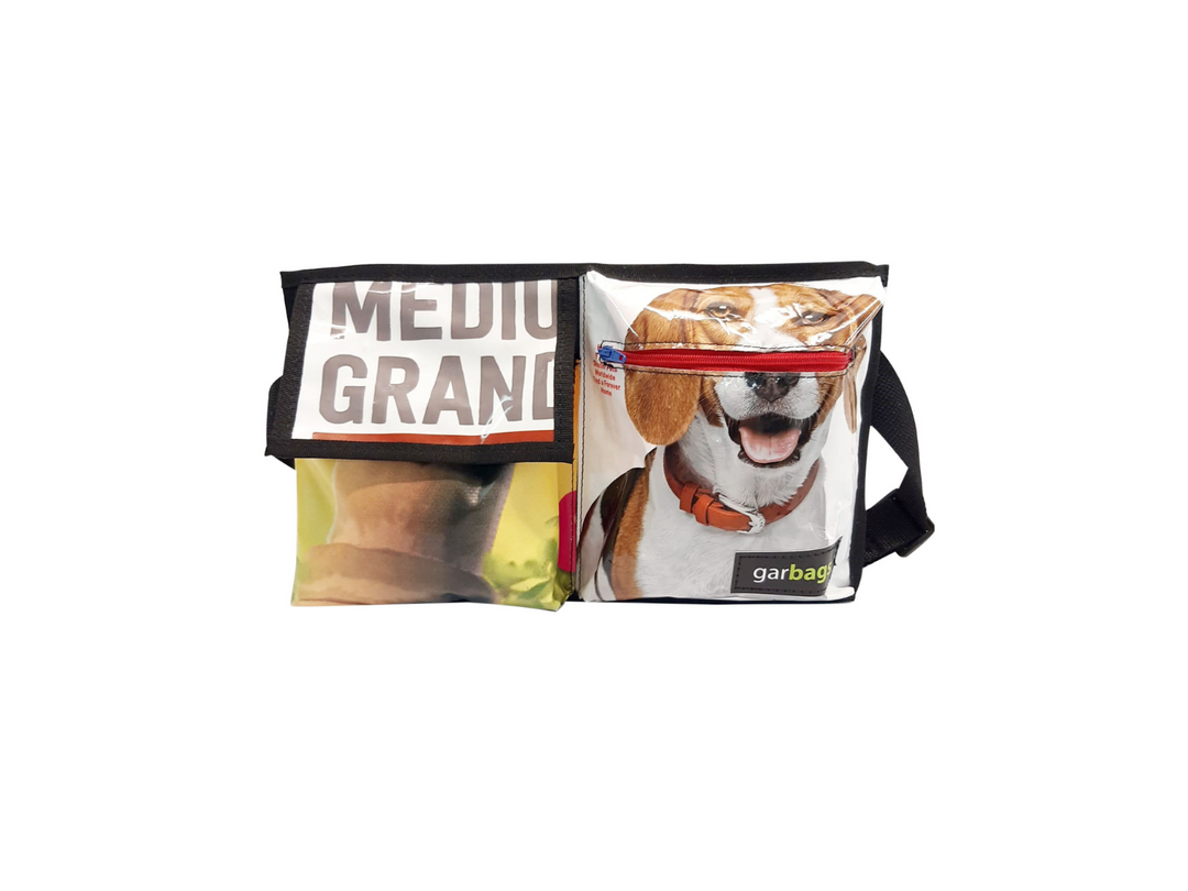 waist bag dog food package orange & white