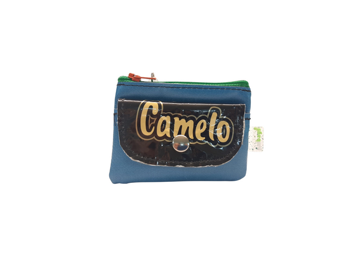 pop purse coffee blue camel