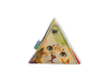 triangle purse cat food package light green