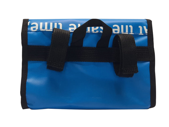handlebar bag cat food package white & blue