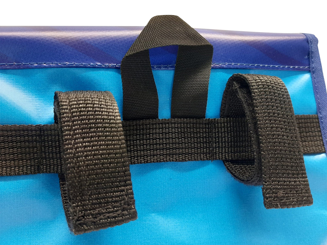 handlebar bag publicity banner solid blue