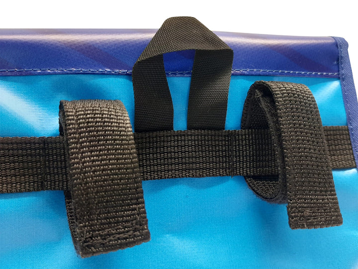 handlebar bag publicity banner solid blue