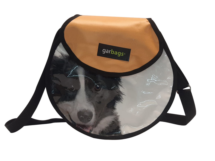 espresso bag dog food package black white & yellow