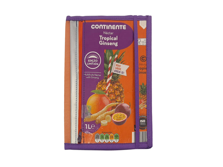 notebook A5 tetrapack package purple & orange