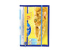 notebook A5 cat food package yellow & blue