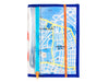 NOTEBOOK A5 BANNER LISBON MAP BLUE - Garbags