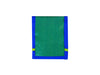 notebook A7 publicity banner blue & green