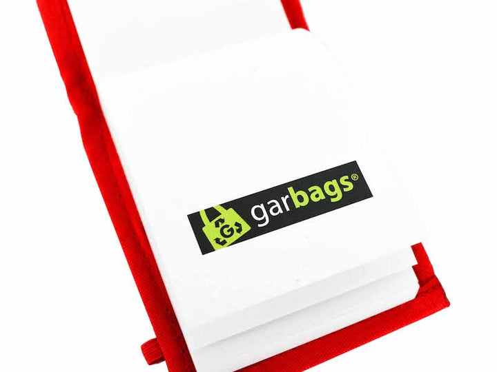 notebook A7 dog food package green