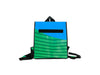 backpack XS base publicity banner blue & green stripes