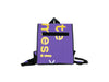 backpack XS base publicity banner purple & yellow letters 2