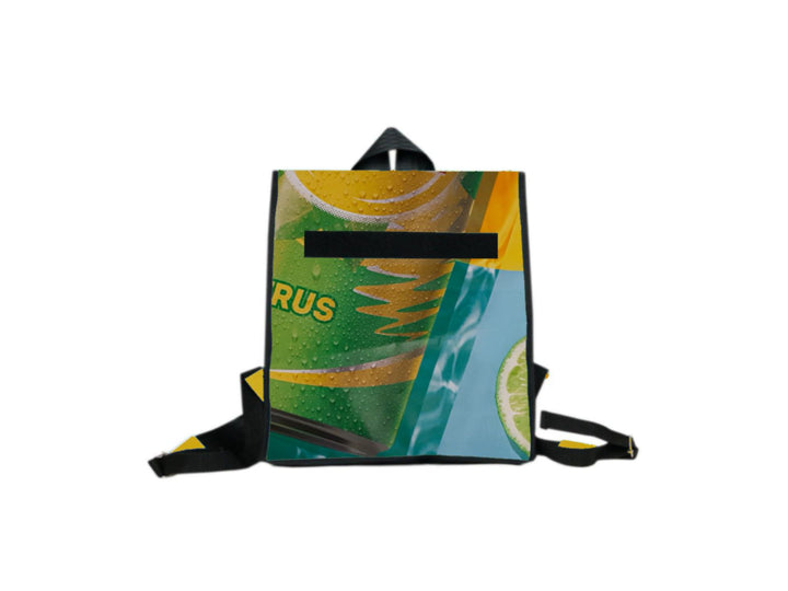 backpack XS base publicity banner blue & yellow 2