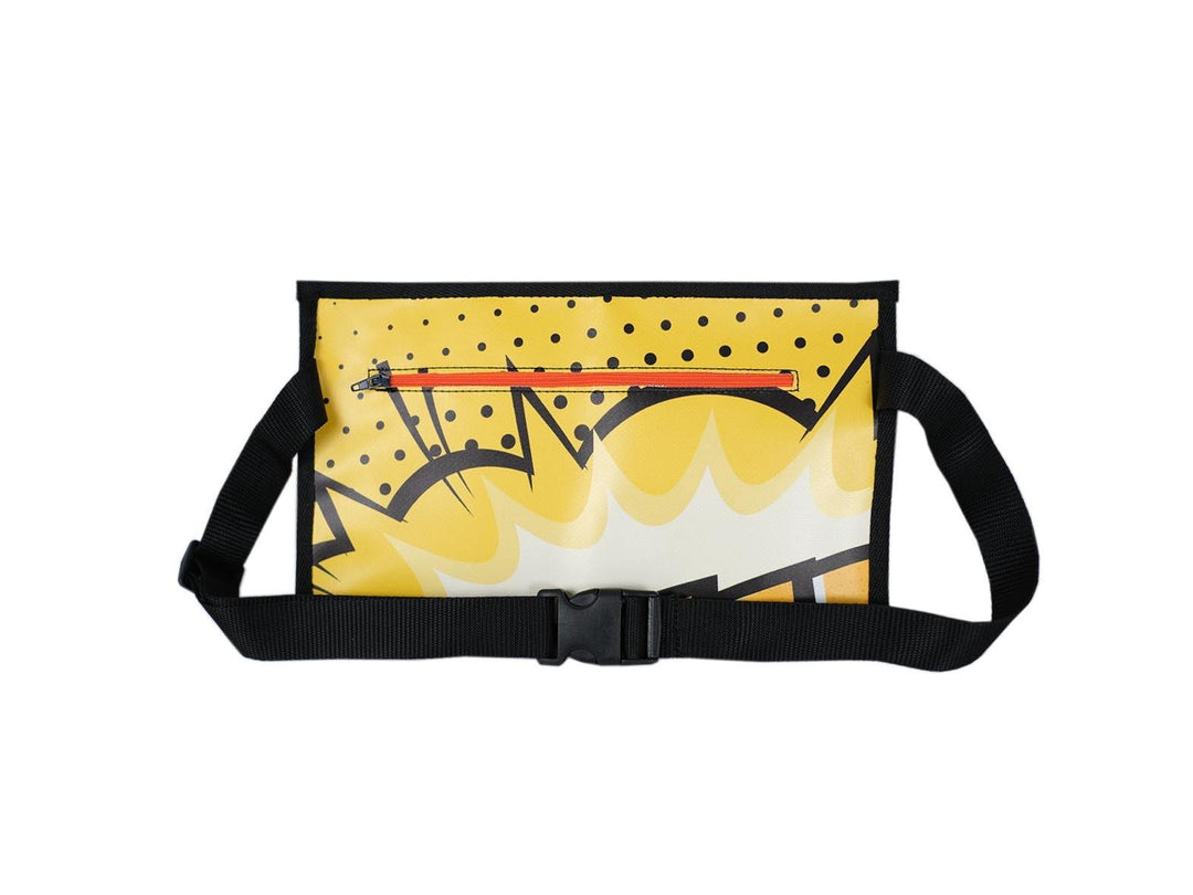 banana bag publicity banner yellow comic book pattern - Garbags