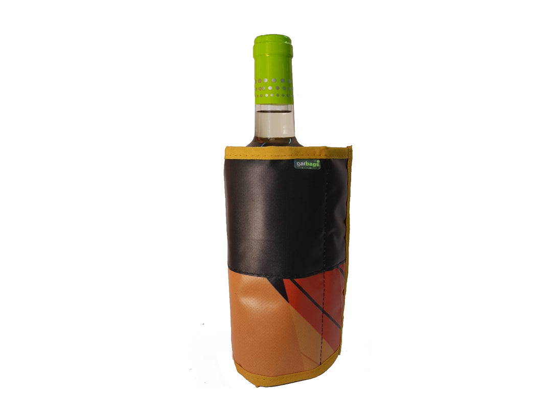 bottle sleeve cooler publicity banner orange