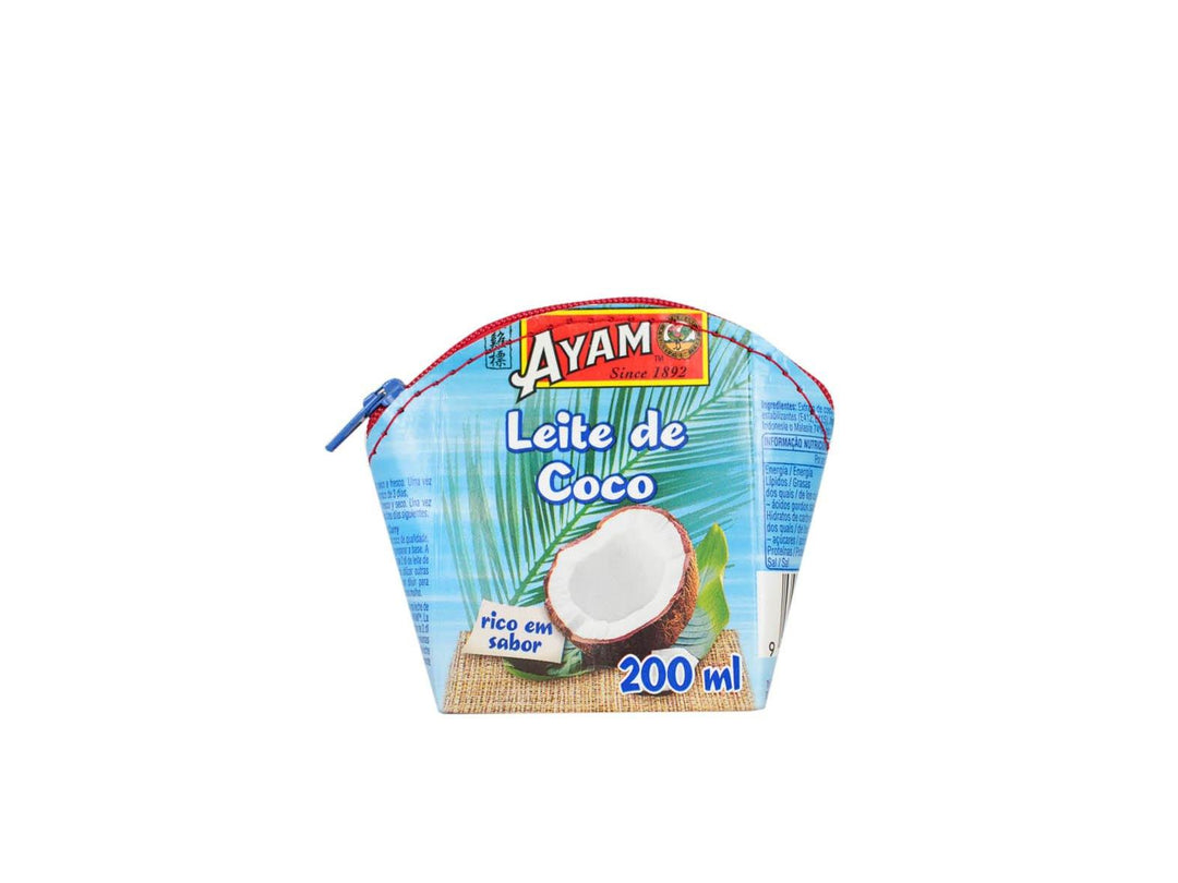 coin purse tetrapak coconut milk blue - Garbags