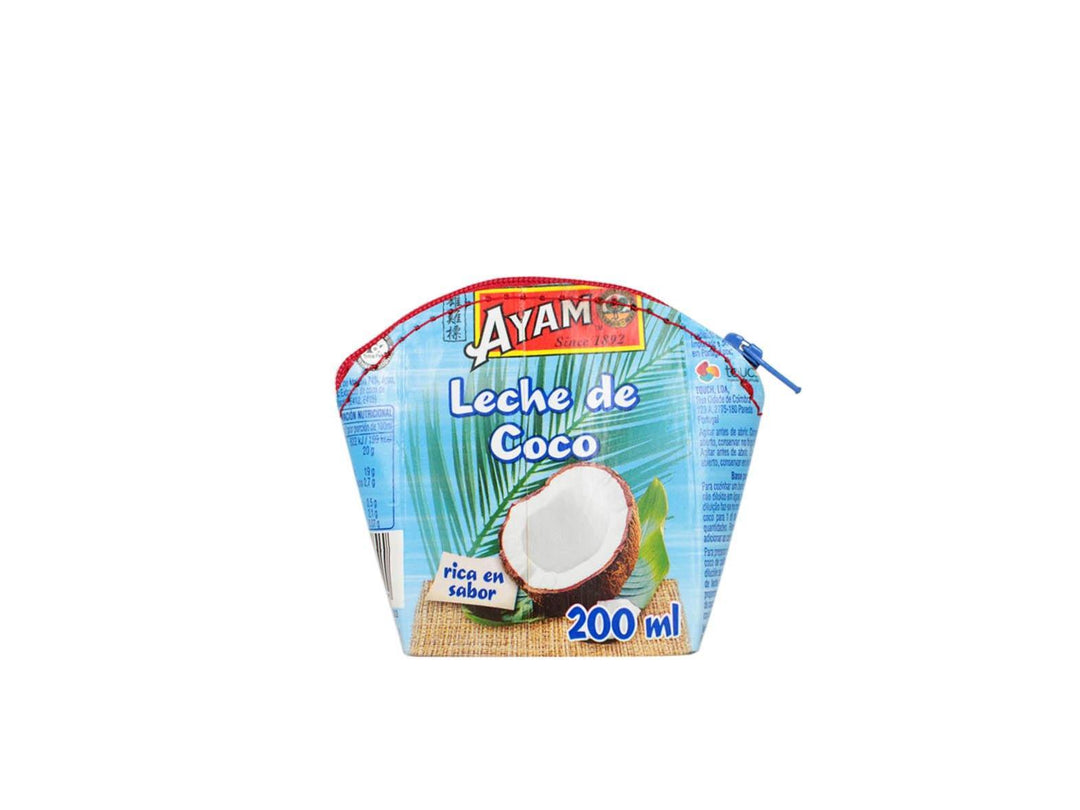 coin purse tetrapak coconut milk blue - Garbags